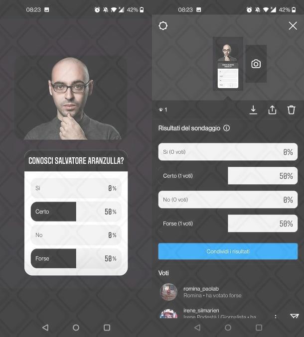 Come vedere i risultati dei sondaggi su Instagram