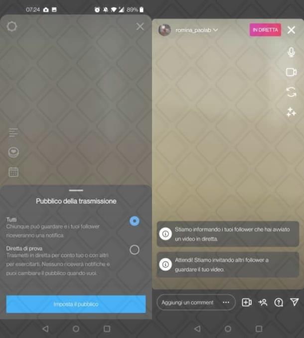 Come fare la diretta su Instagram