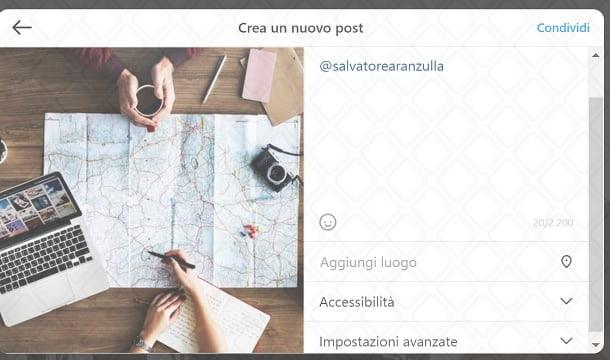 Istruzioni su come taggare su Instagram dal computer