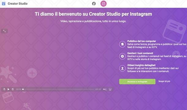 Come caricare video su Instagram con Creator Studio