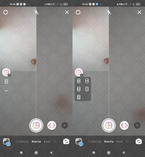 Scomporre foto per storia Instagram