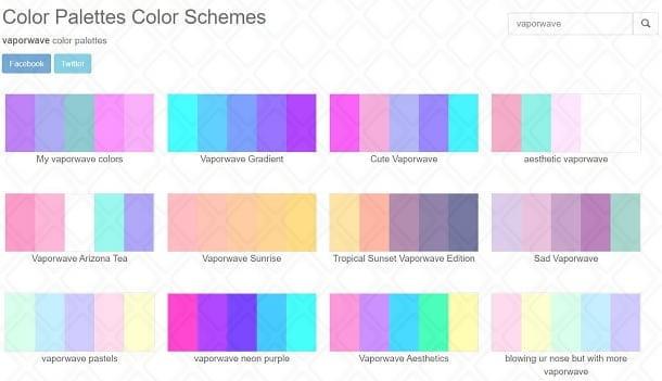 Color Palette vaporwave