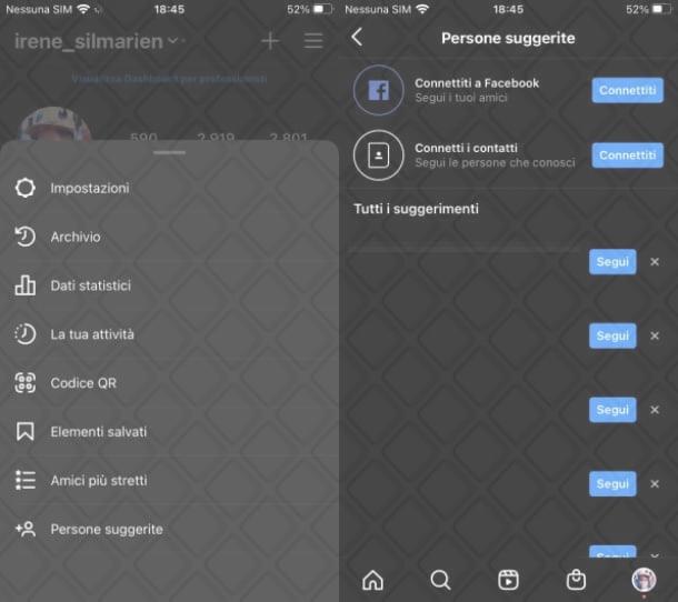 Come trovare una persona su Instagram tramite Facebook