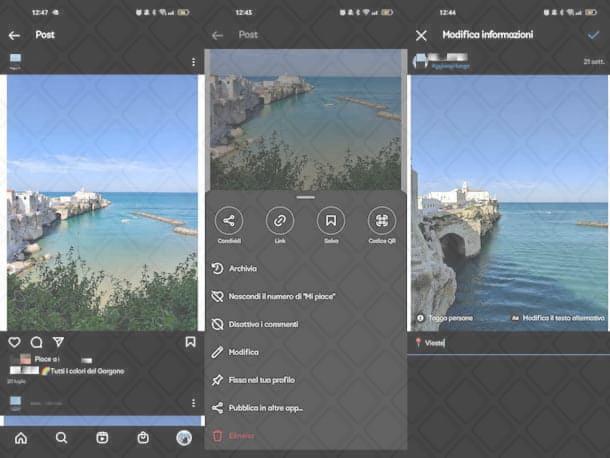 Come modificare un post su Instagram