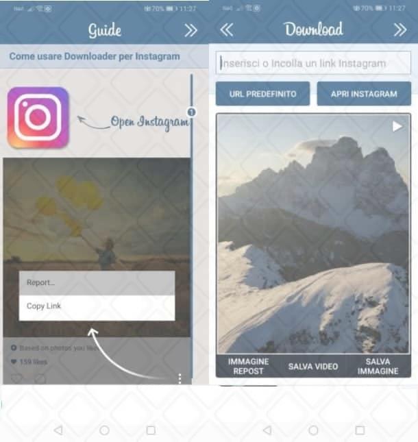 Applicazione Scaricatore per Instagram