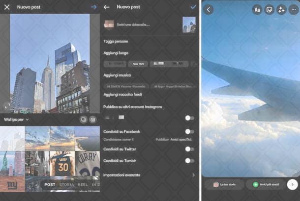 Istruzioni su come caricare foto e video su Instagram: post e storie
