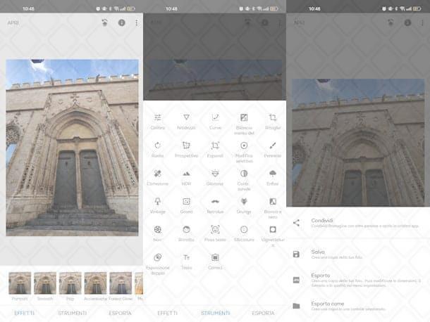 Snapseed per modificare foto per Instagram