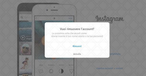 rimozione account Instagram da Web