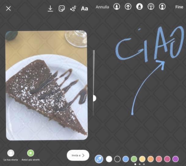 Creare disegni sulle Instagram Stories