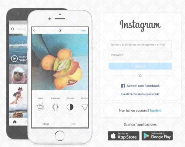 Accedere a Instagram