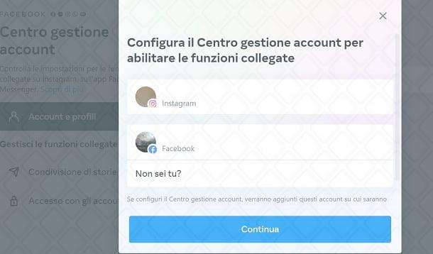 Come collegare Instagram a Facebook da PC