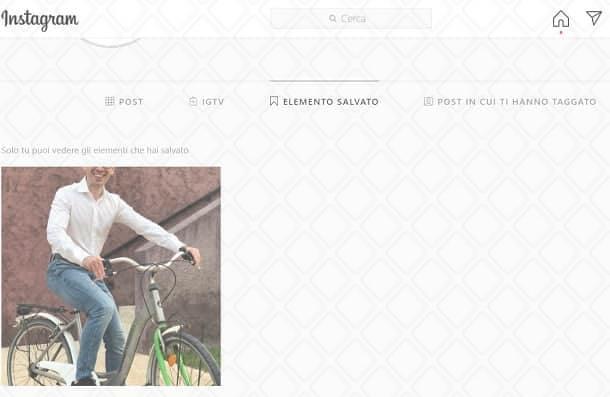 Post salvati Instagram dal computer