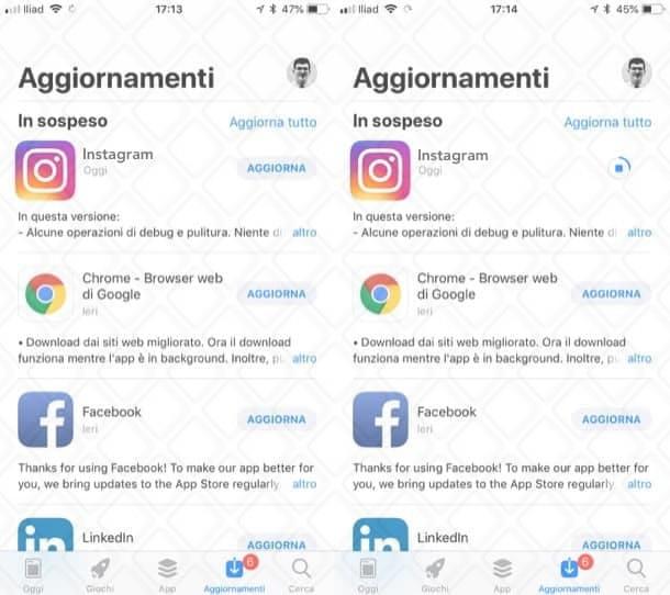 Come aggiornare Instagram su iPhone