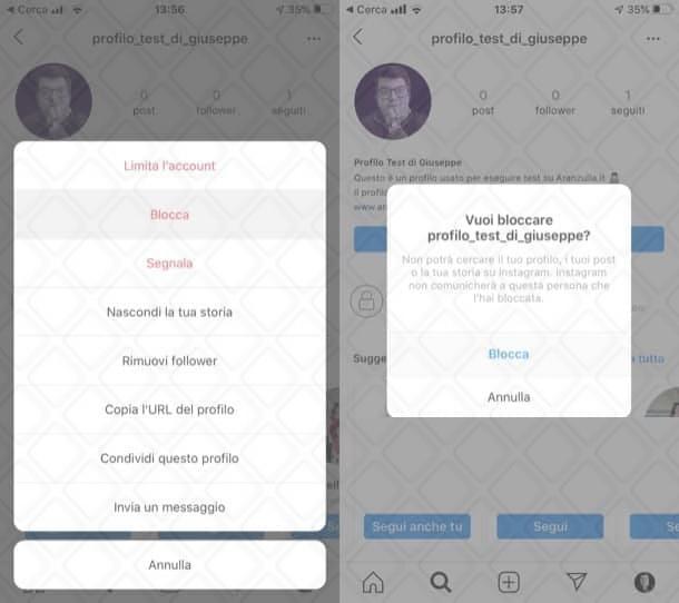 Sbloccare un utente su Instagram da iPhone