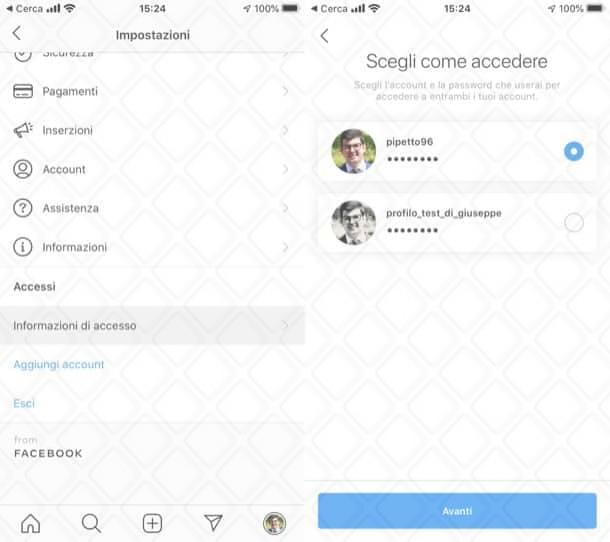 Come collegare due account Instagram su iPhone