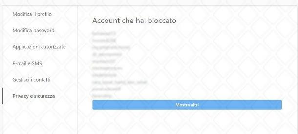 Come vedere le persone bloccate su Instagram