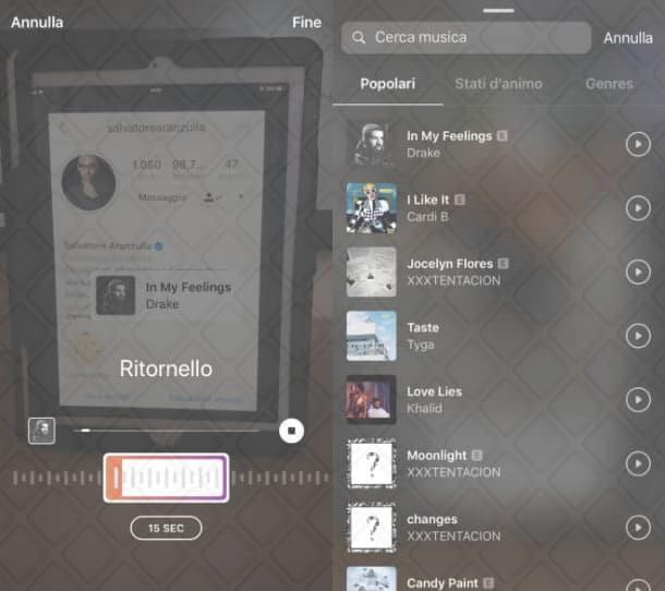 Come pubblicare foto su Instagram con musica