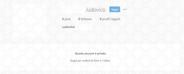 Instagram profilo privato