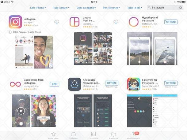 Come condividere foto su Instagram tramite tablet