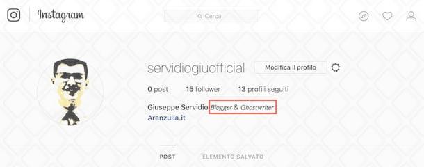 Come scrivere in corsivo su Instagram profilo