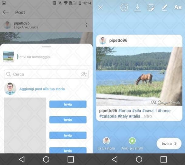 Come fare una storia su Instagram con un post