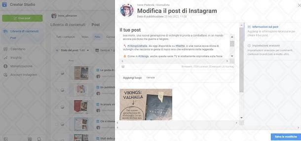 Come modificare foto Instagram già pubblicata su PC