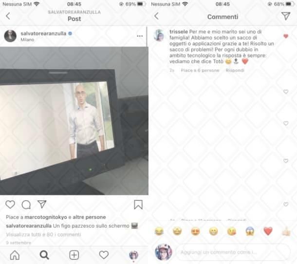 Instagram mi piace commenti