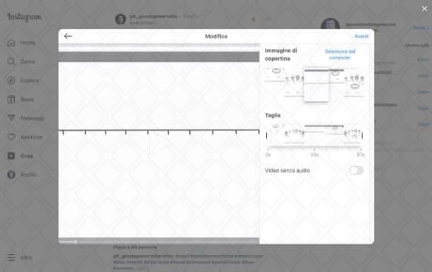 Pubblicare video Instagram da PC