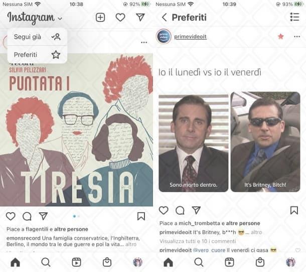 Come visualizzare il Feed dei preferiti su Instagram