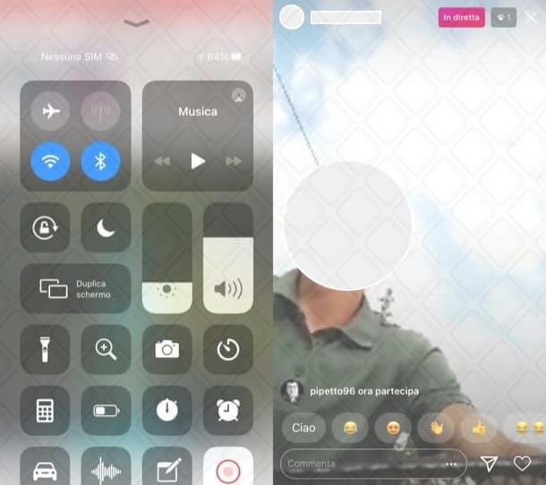 Registrare dirette Instagram iPhone