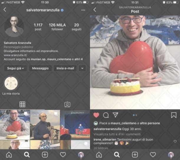 Visualizzare post Instagram