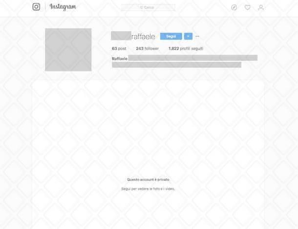 Come visualizzare profilo privato Instagram