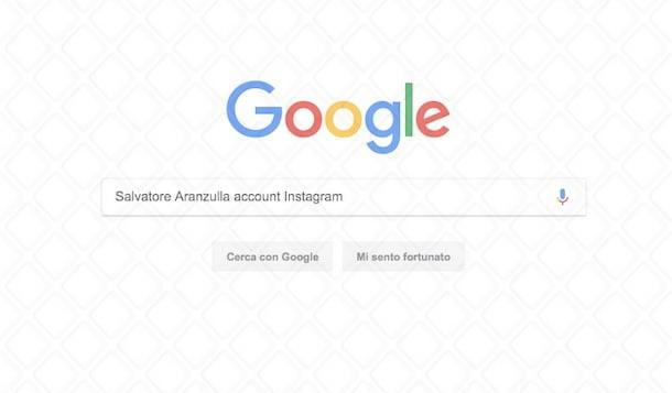 Ricerca Instagram su Google