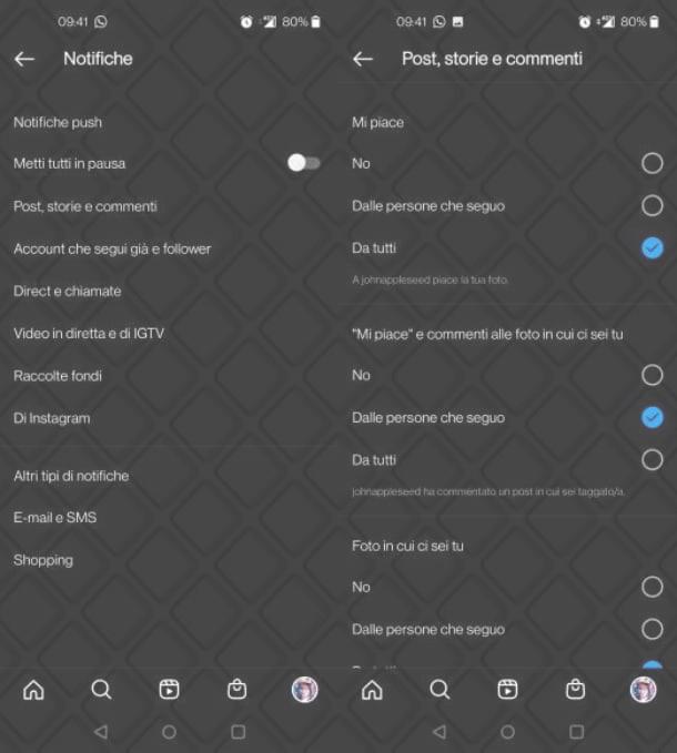 Notifiche Instagram Android