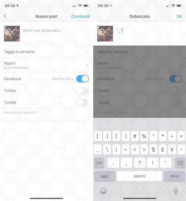 Caratteri speciali Instagram iPhone
