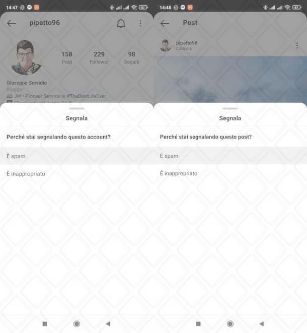 Come segnalare lo spam su Instagram