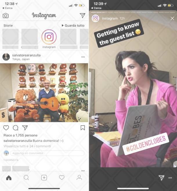 Condividere una storia di Instagram altrui