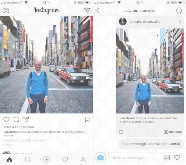 Come pubblicare foto su Instagram con i messaggi diretti