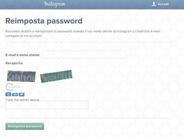 Come recuperare la parola chiave Instagram