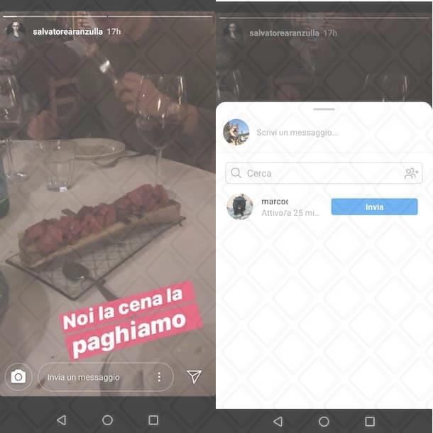 Inviare narrazioni Instagram senza tag