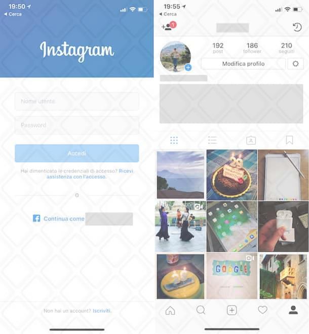 Come riattivare account Instagram