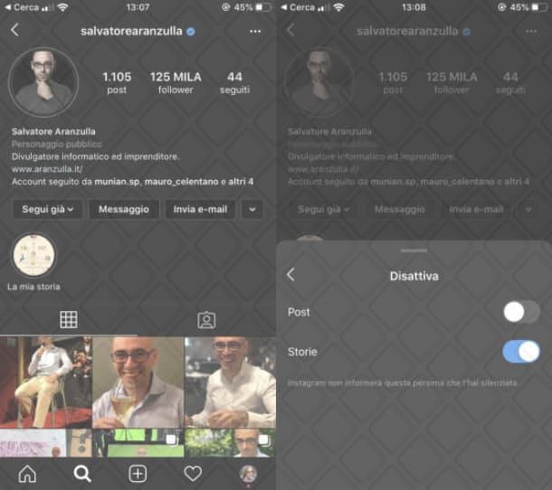 Disattivare la modalità silenziosa su Instagram