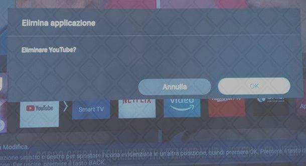 rimozione YouTube da Smart TV Philips