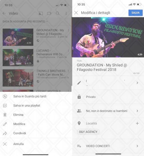 Come rendere privato un video su YouTube da smartphone e tablet