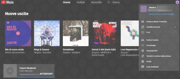 Come caricare musica su YouTube Music