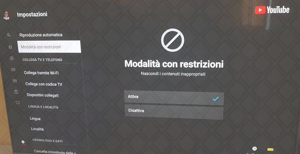 Bloccare contenuti inappropriati su YouTube