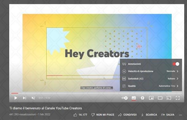 Come attivare i sottotitoli su YouTube da PC