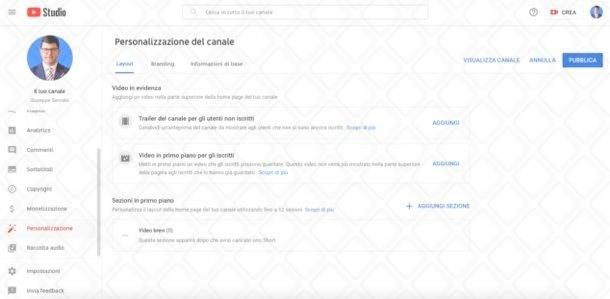 Come caricare un trailer del canale YouTube