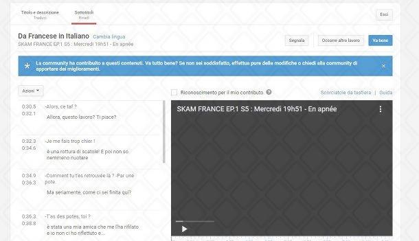 Contributo della community su YouTube