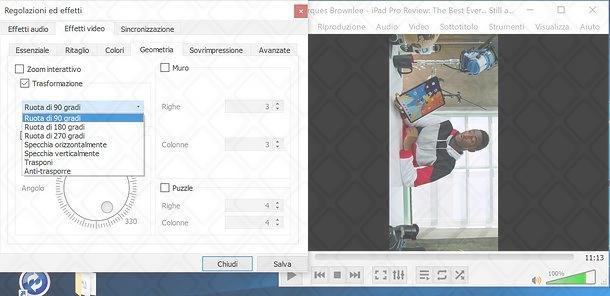 Come ruotare un video su Instagram con VLC
